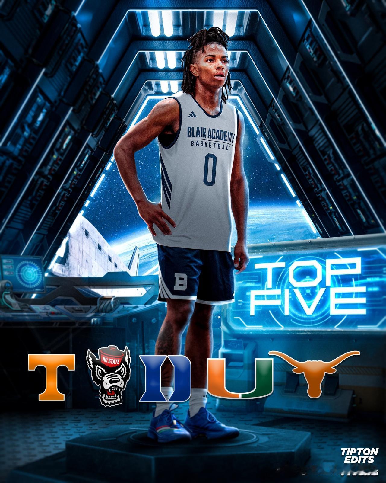 五星控卫Deron Rippey Jr公布择校五强，感觉是田纳西与北卡州立的竞争