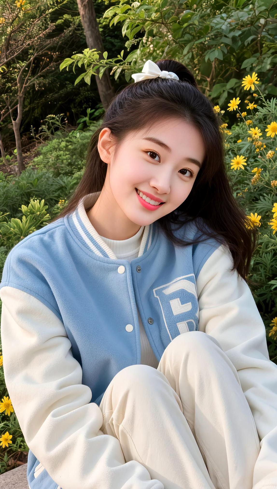 AI校园清新照 抖音ai创作 美女日常 颜值