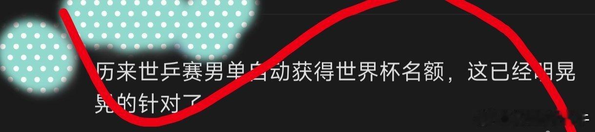 国际乒联公布2025世界杯选拔办法 真的脸 都 不 要 了，明 晃  晃的   