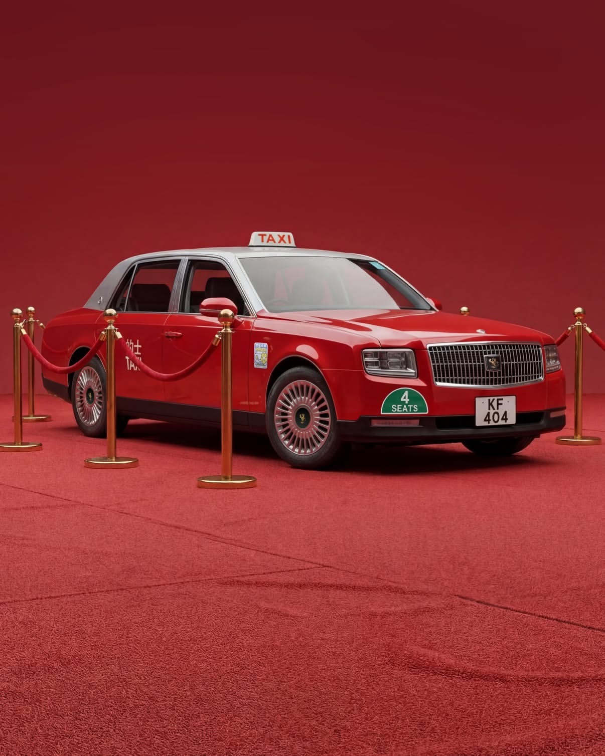 丰田世纪X香港出租车这次和经典的香港出租车形象叠加在一起，这个出行也太尊了吧 深