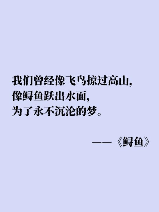 “越过山丘，无人等候。”