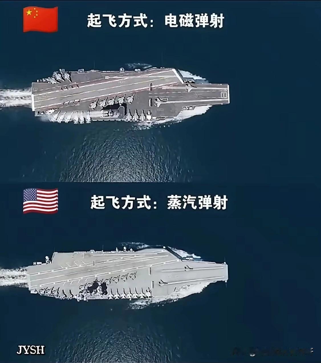 其实从起飞方式来看，
老美就已经毫无优势可言，
真的落后了。
这可不是自嗨式陶醉