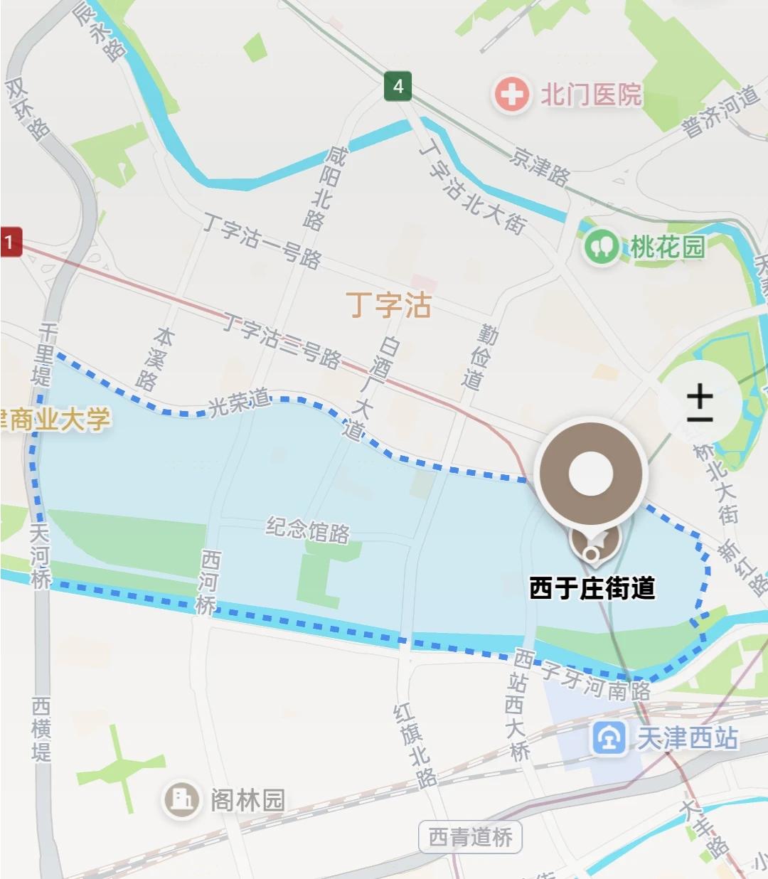 西于庄街道的管辖范围，可不只有平房拆迁的那一小点。北至光荣道，南至子牙河，西至快