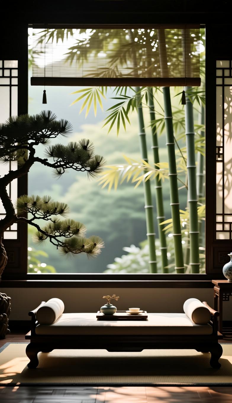 七律·悟禅     平水韵
 
浮世纷纭扰寸肠，虚名浮利莫牵缰。
松风扫榻消尘虑