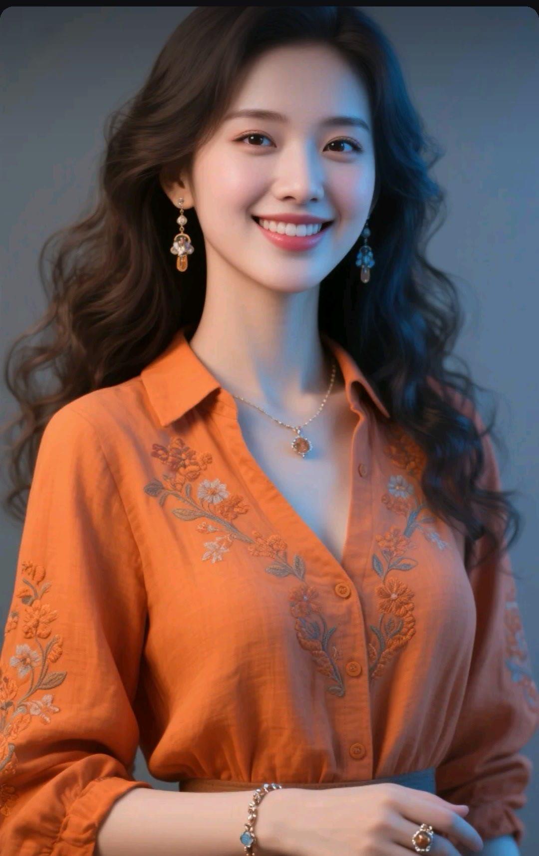 笑靥如花，倾国倾城。