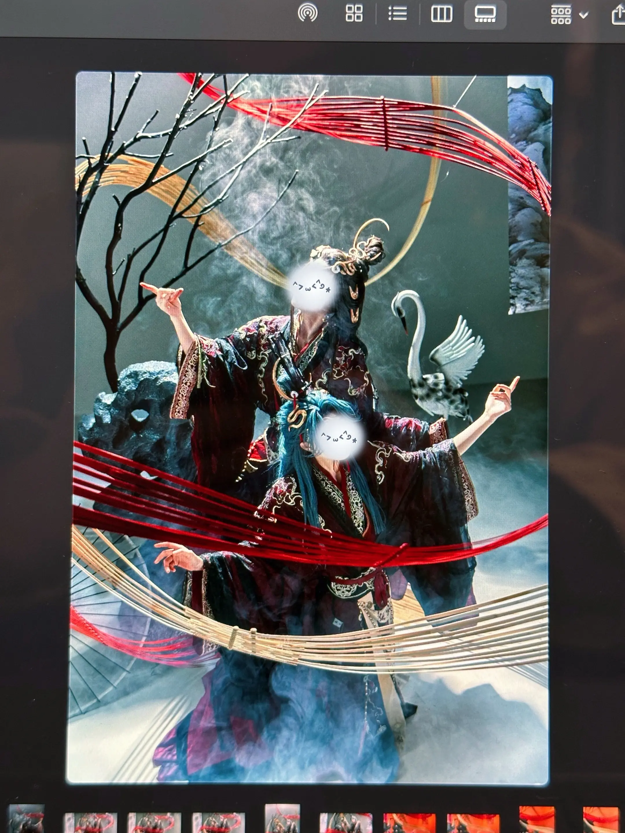 哎呀又是拍鸟哈哈哈哈哈。 这次布景花了点心思，美哉美哉