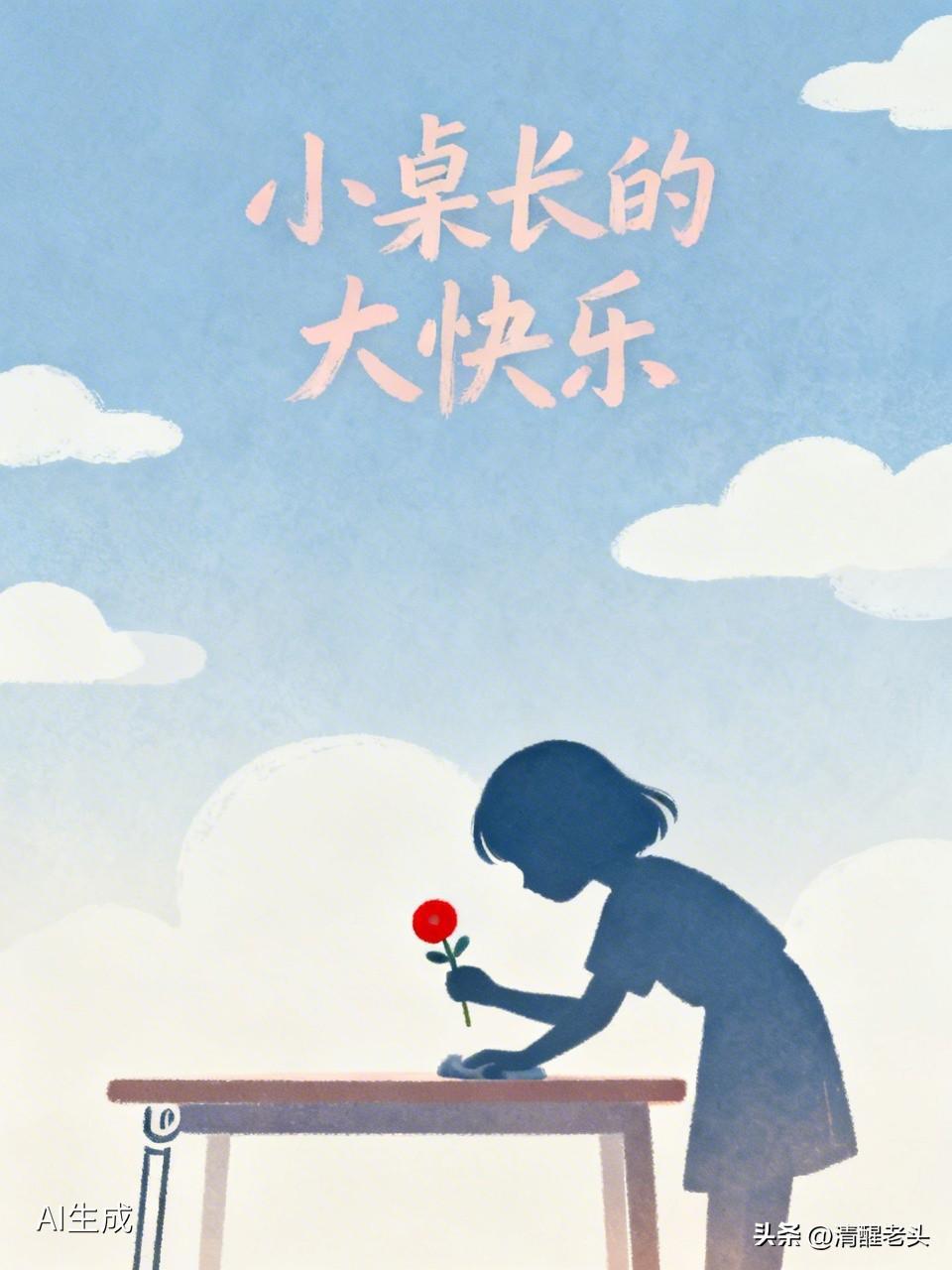 孙女放学跟我说，她在幼儿园当大官了。
我猜了半天班长、组长，结果人家是管小朋友擦