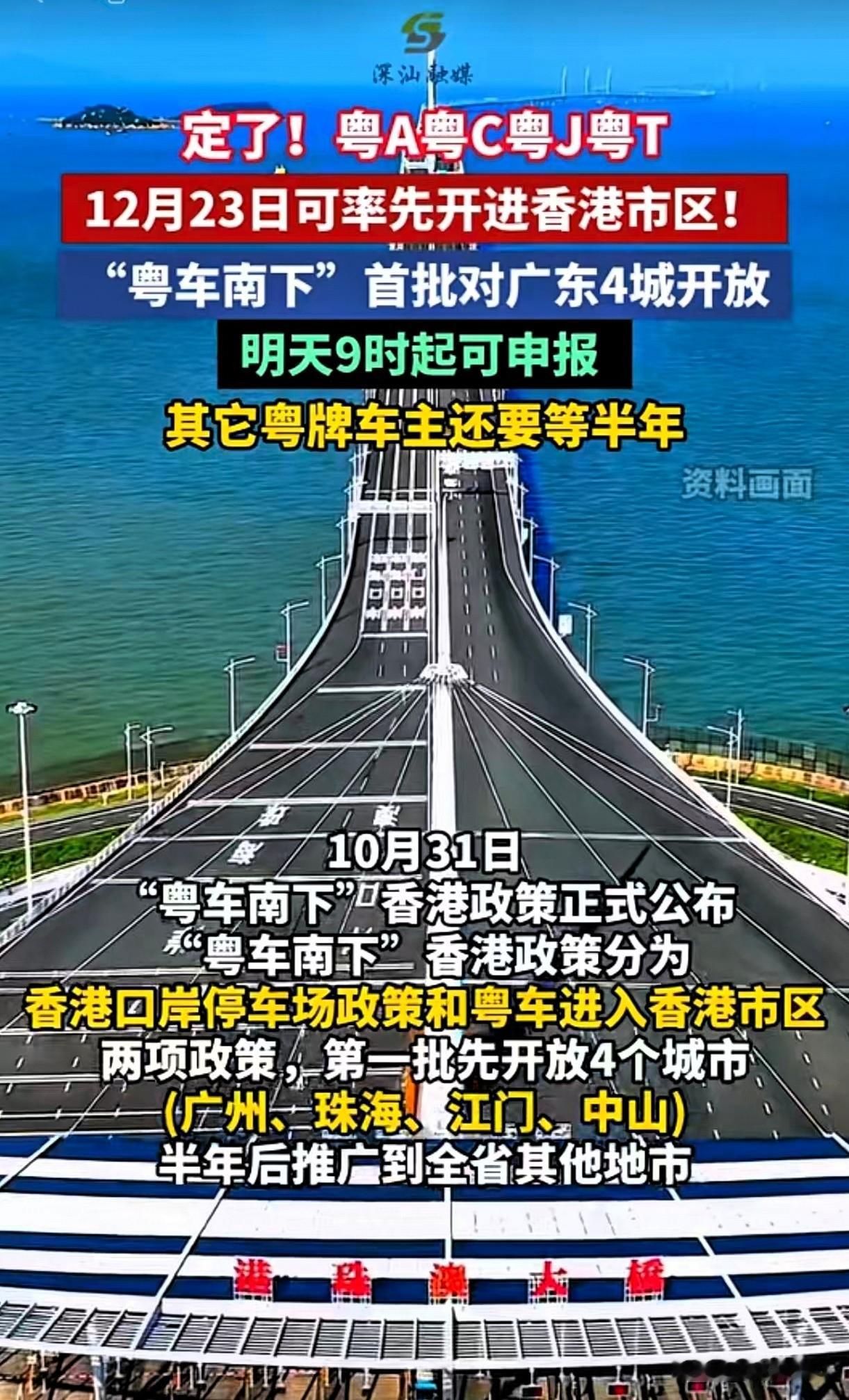 粤车南下进港有粤A、C、J、T，粤B表示不服！
 
重磅！“粤车南下”进港政策正