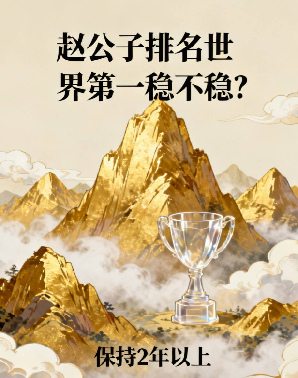 赵公子排名世界第一名稳不稳?我希望赵公子的世界第一排名能保持2年以上。另外这次破