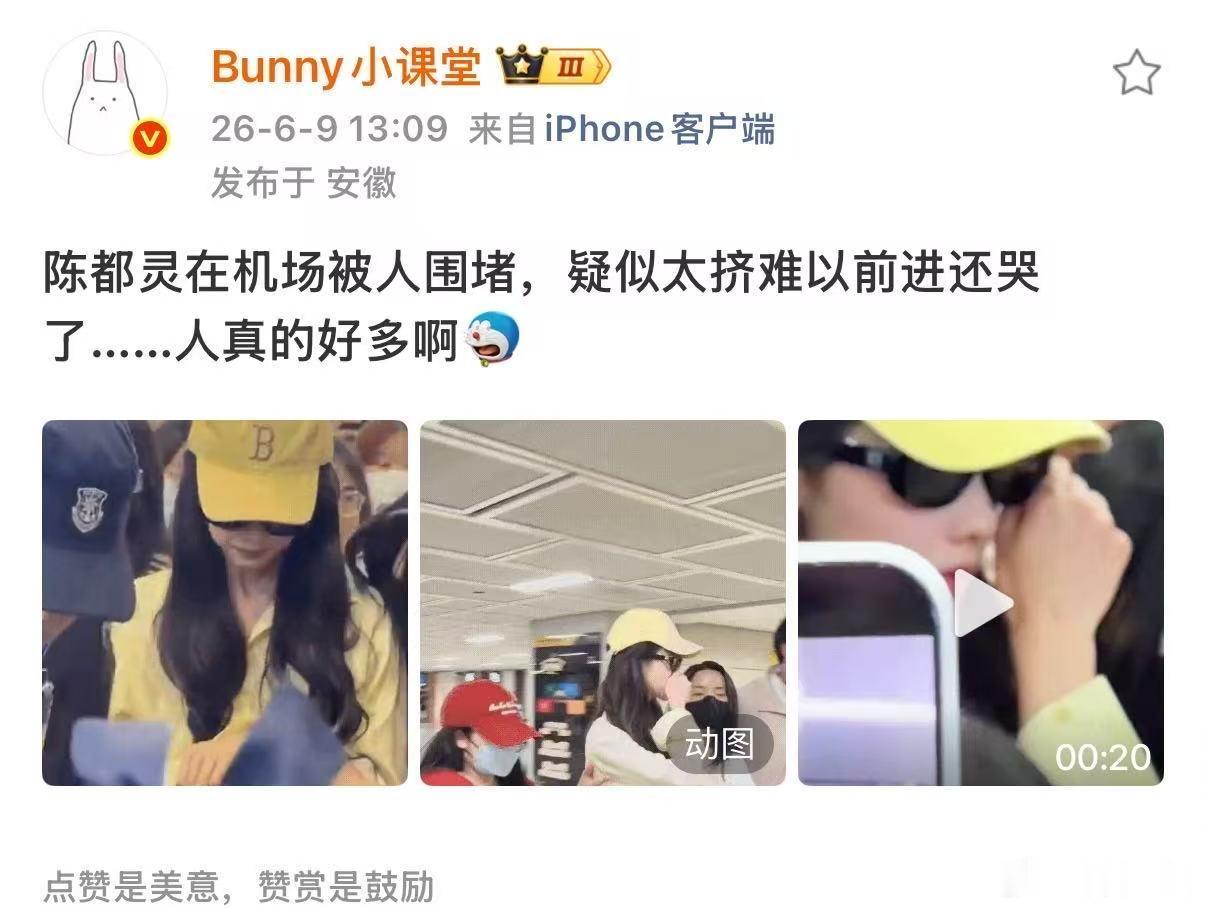 陈都灵在机场被挤陈都灵在机场被挤到哭 求善待！ 