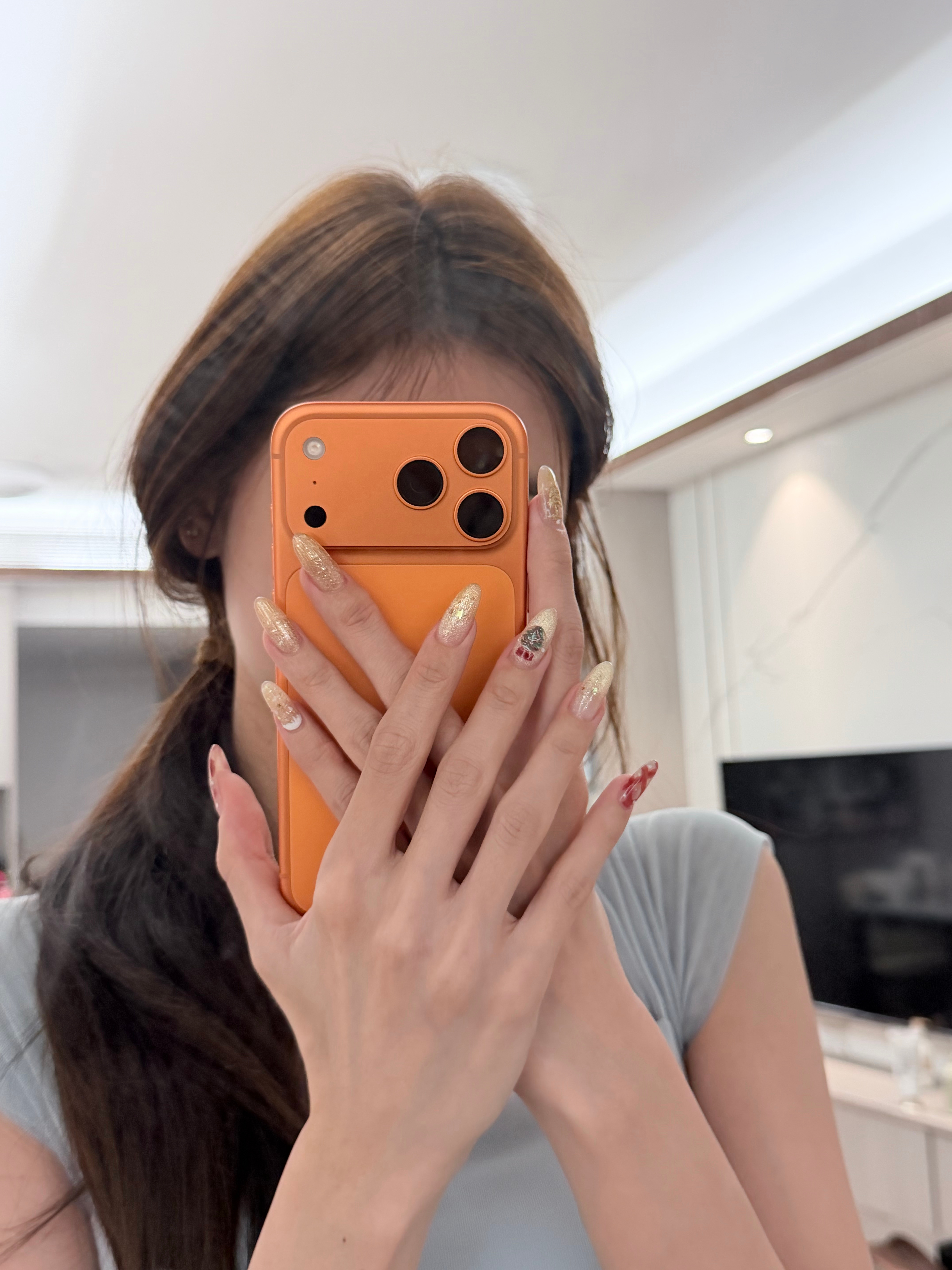 好久没做节日的美甲。。圣诞美甲 