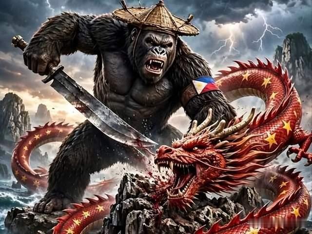 绷不住了兄弟们，菲律宾这是喝了多少啊，为了证明自己不是猴子，竟然做了一张图。
把