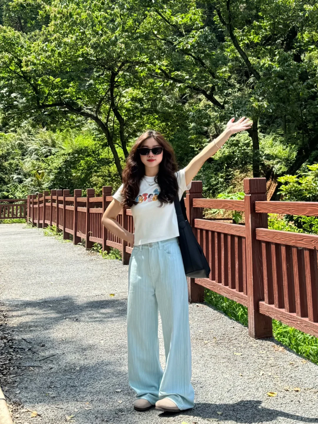 151cm｜挖到适合小个子的正肩t啦！！衣长44cm