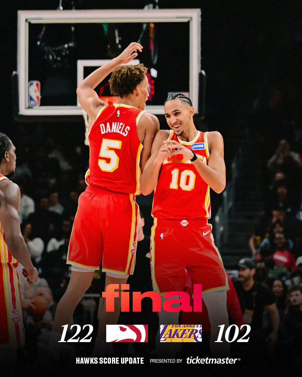 湖人102-122老鹰！输球原因……ESPN不斩无名之辈，列几个信息大概能明白一