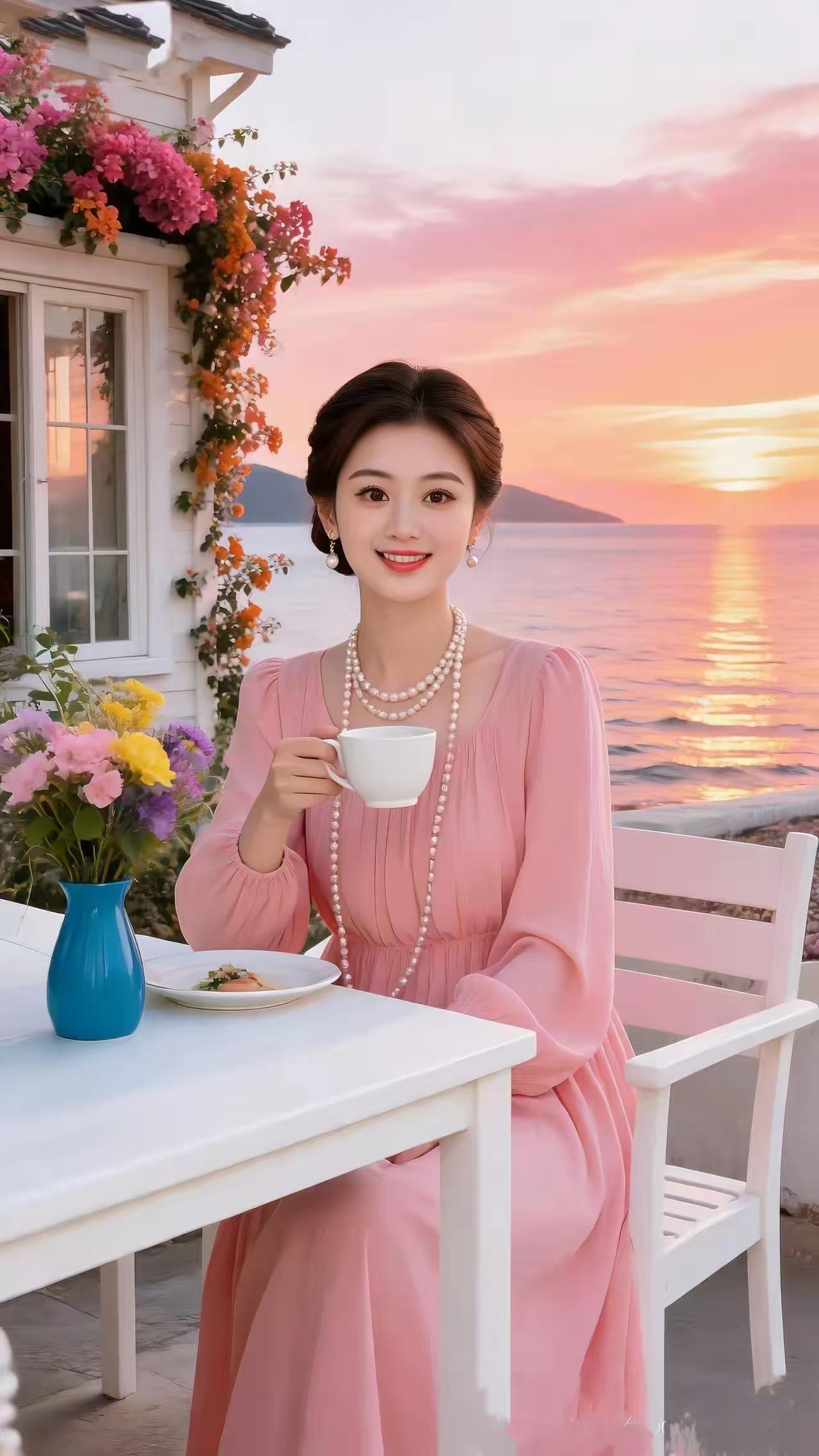 捣练子·观山海朝霞
霞出海，绽芳华，
万卉娇妍竞物华。
佳丽闲观山海秀，
江山如
