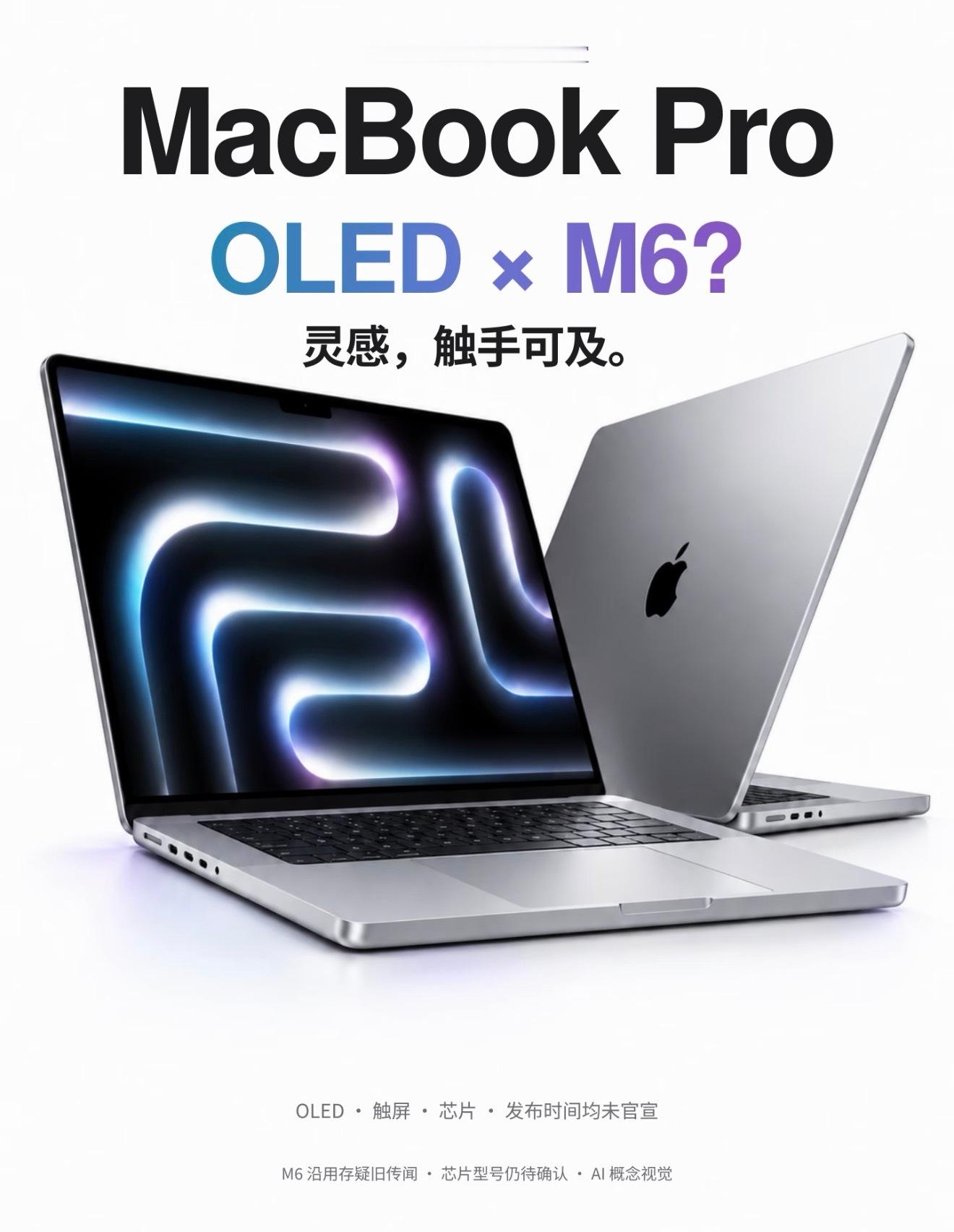MacBook Pro新爆料：OLED屏幕搭配M6芯片，打造全新AI工作站！传闻