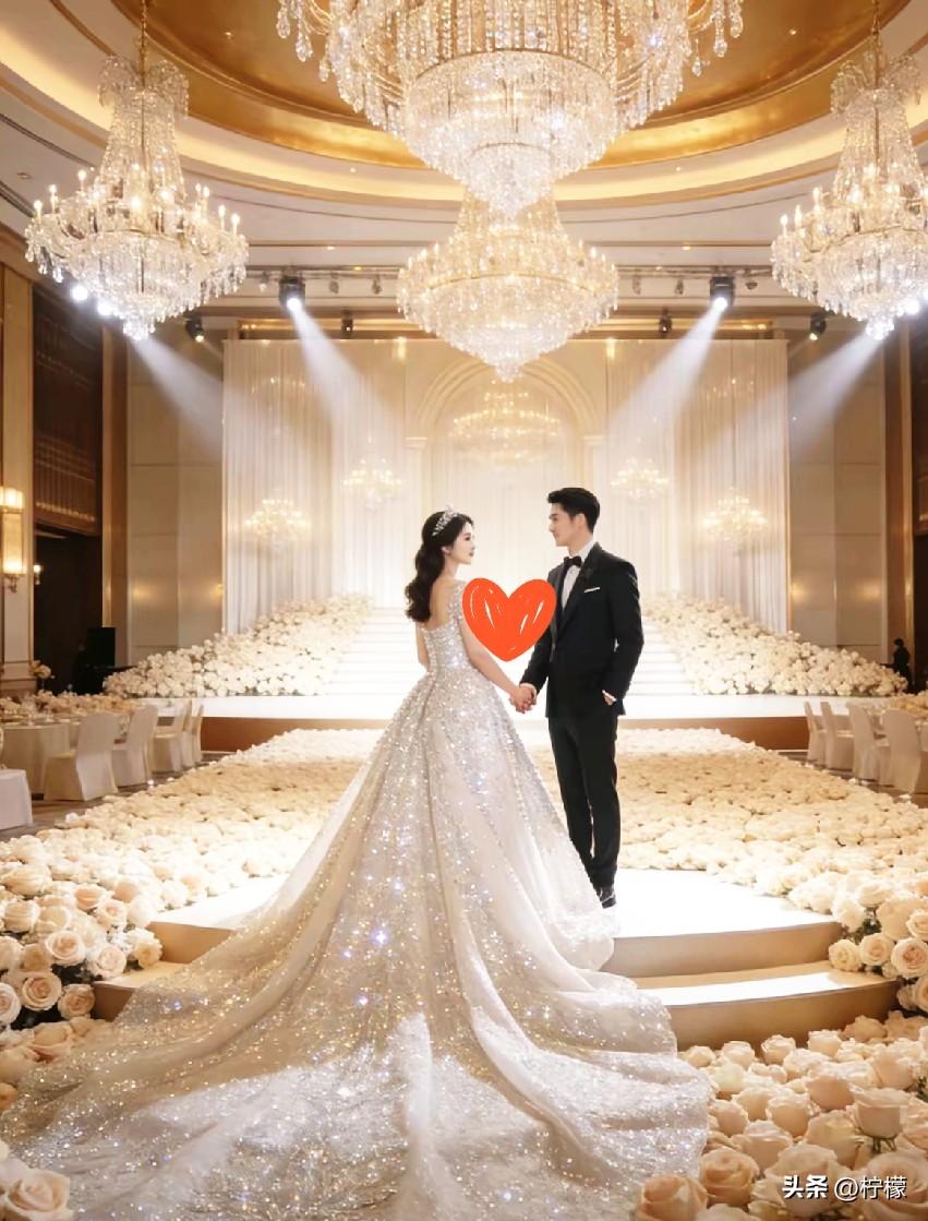 万万没想到，
杭州。一个男子婚姻搞得很隆重。新娘子很漂亮，婚纱漂亮。天生一
对。