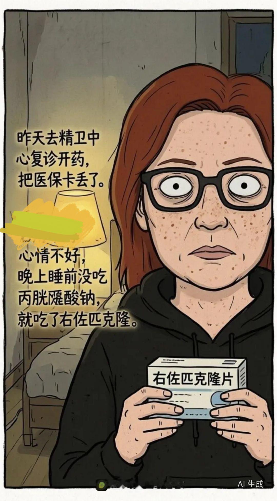 医保卡丢失天天烦躁抓狂，可是只能等待~漫画 生活碎片 医保卡 双相情感障碍