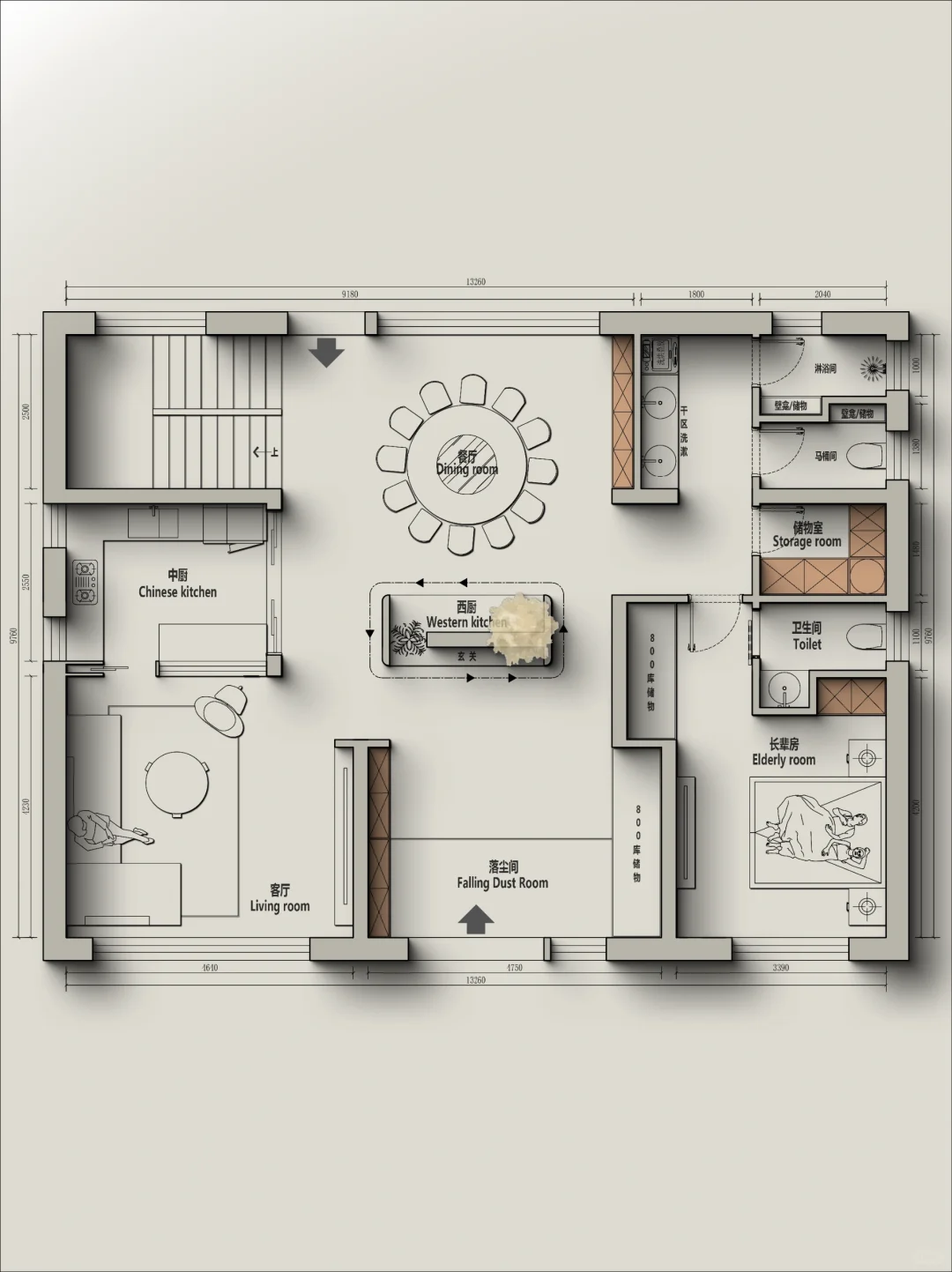 🍁户型改造丨昌平130m²自建房设计分享