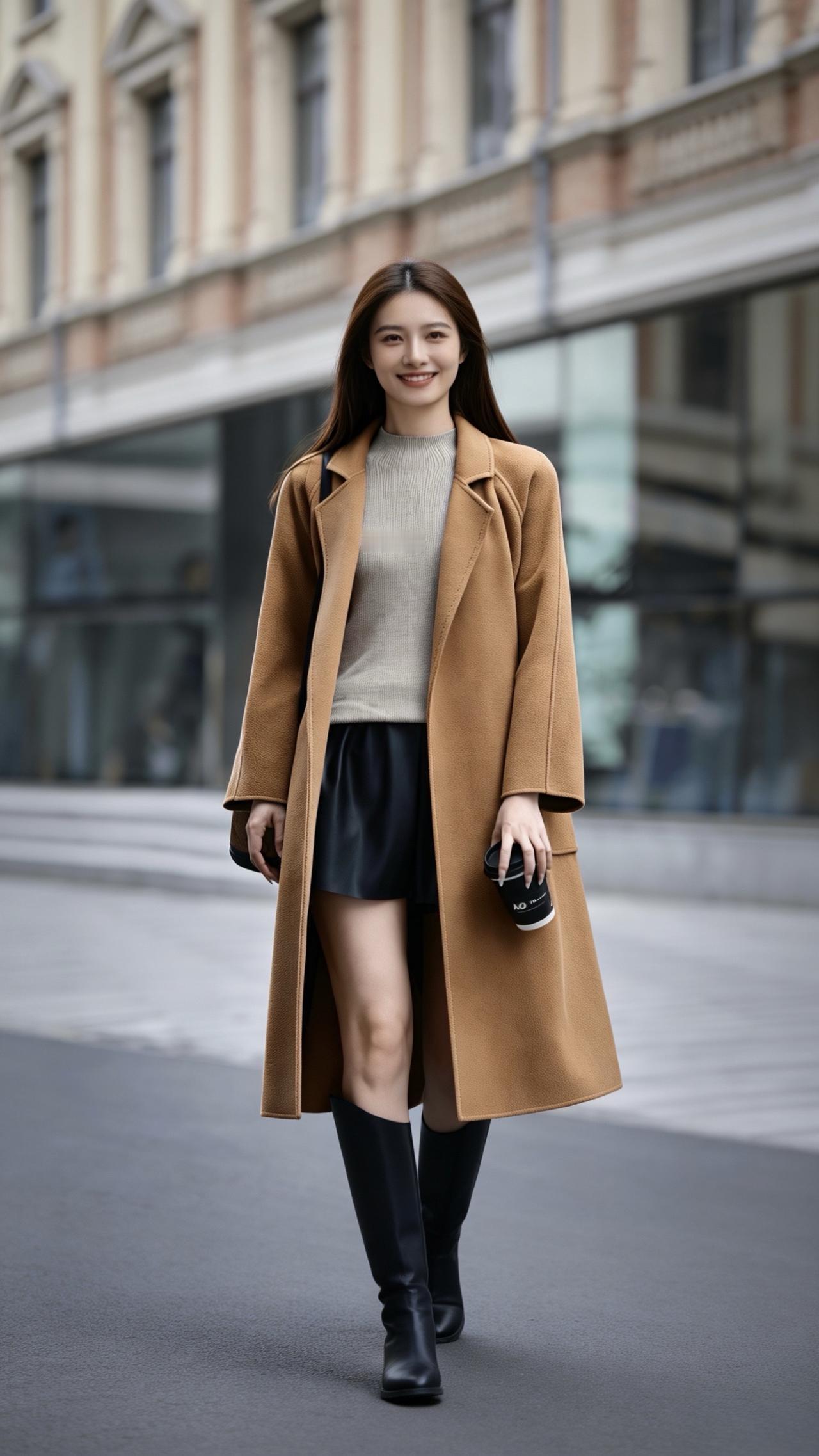 长款大衣 小个子大衣 用不同职业风格打开过年穿搭 姐感穿搭我的舒适区罢了 新春战