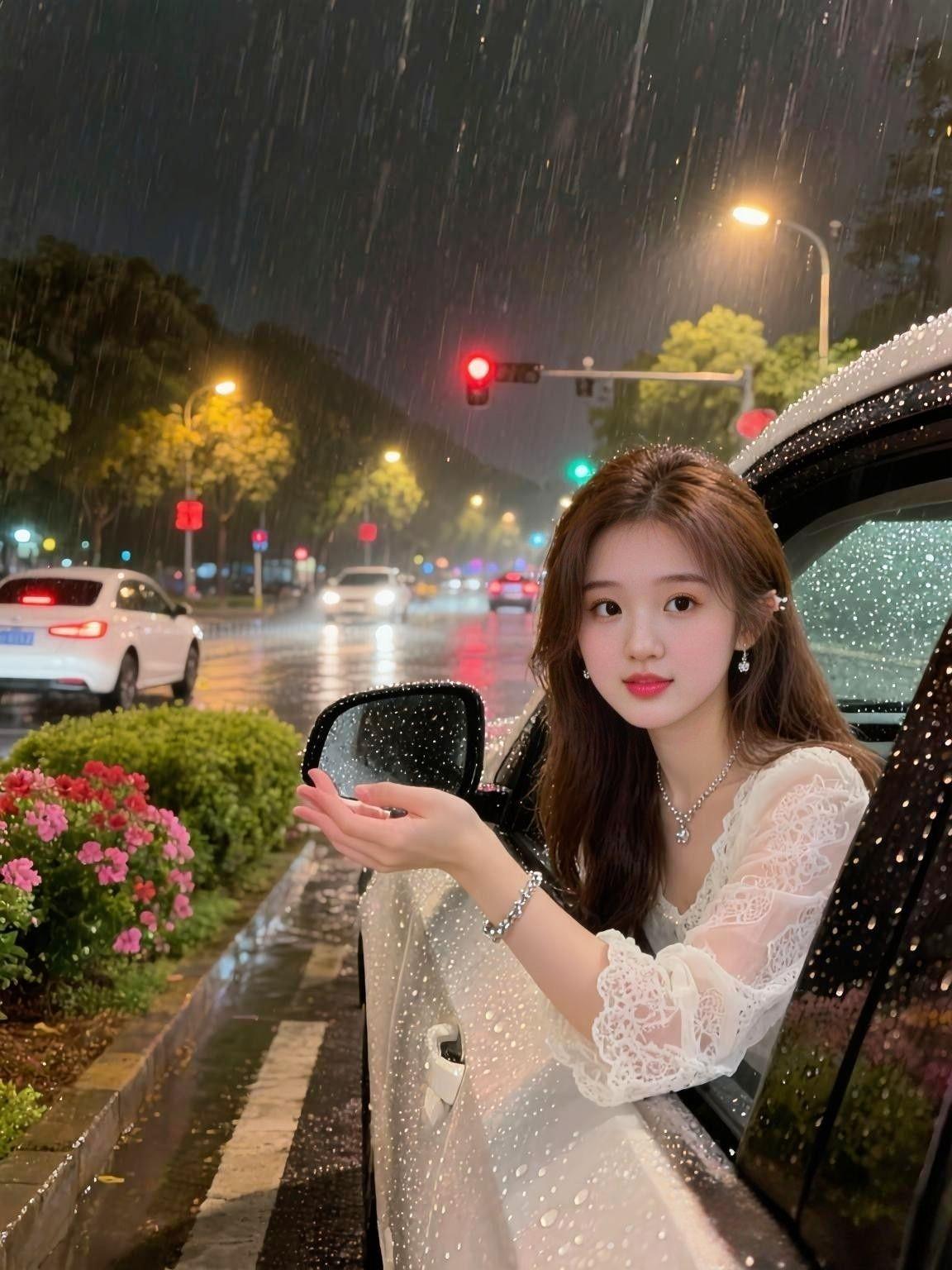 雨中车窗外
