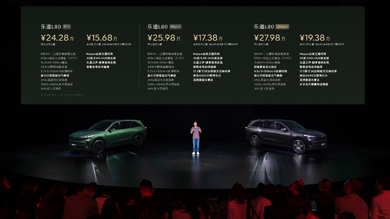 乐道 两周年答卷发布。累计用户破15万，L80上市，整车24.28万元起，Baa