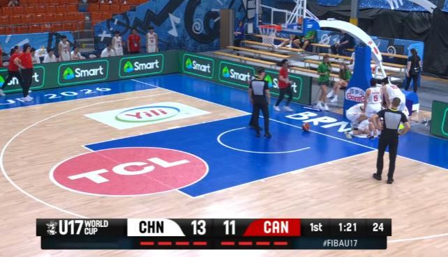 这不看回看啊？这么明显的一个违体！直接斜切过来绊腿。fibaU17女篮世界杯
