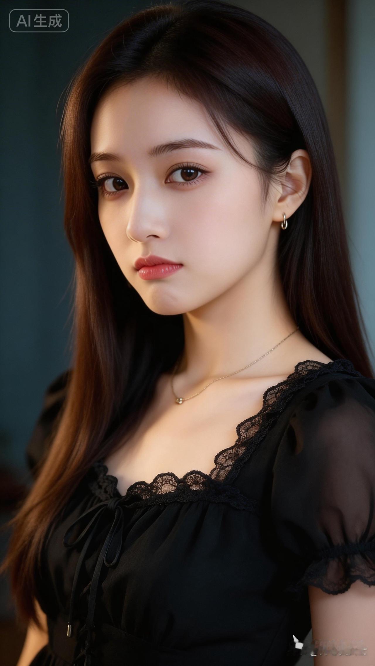 优雅黑裙，气质女神