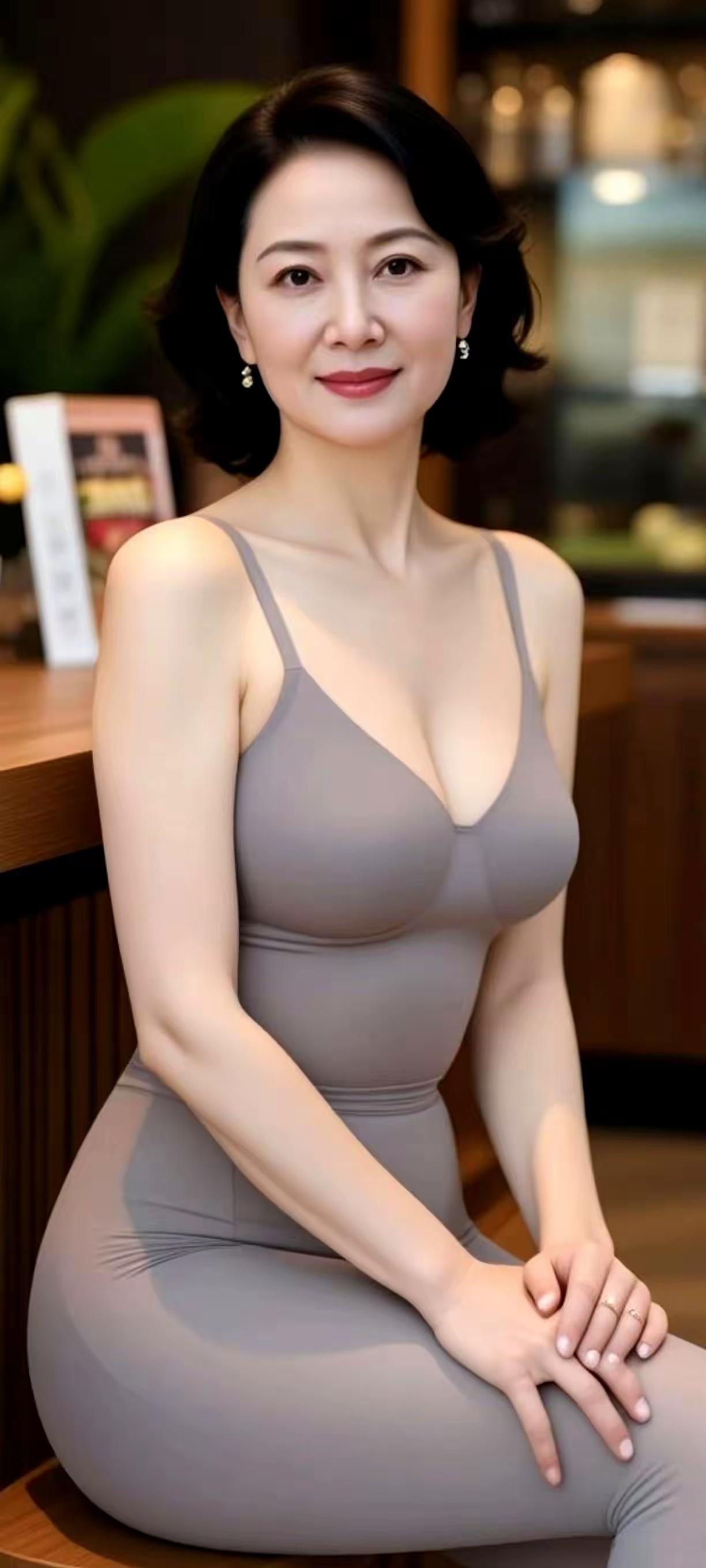 今天在咖啡馆碰到一位女士，她穿着浅灰色的连衣裙，安安静静地坐在角落。身上没有那些