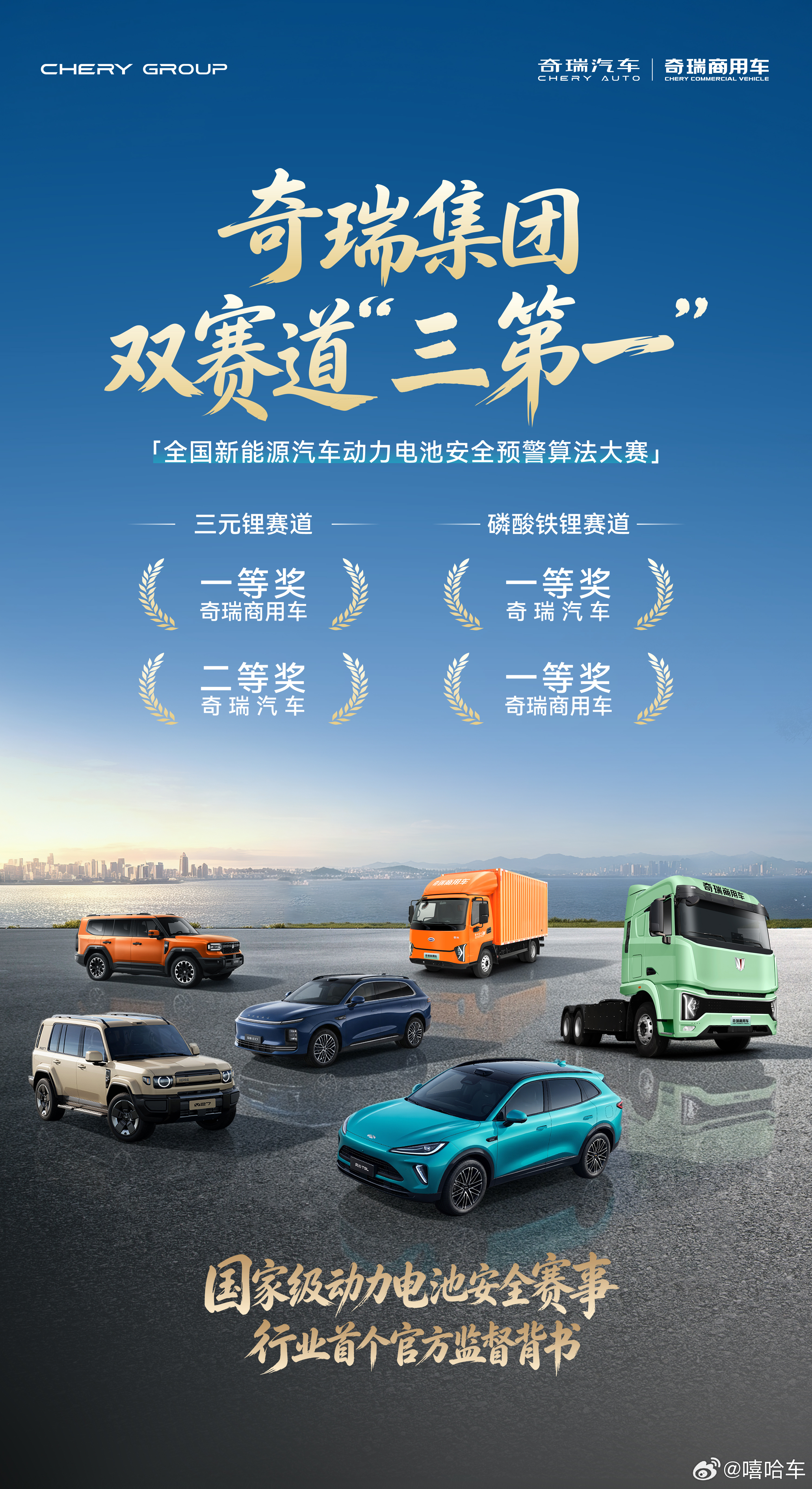 奇瑞拿下国家级赛事三元锂、磷酸铁锂双赛道三项一等奖从技术登顶到市场引领奇瑞正以技