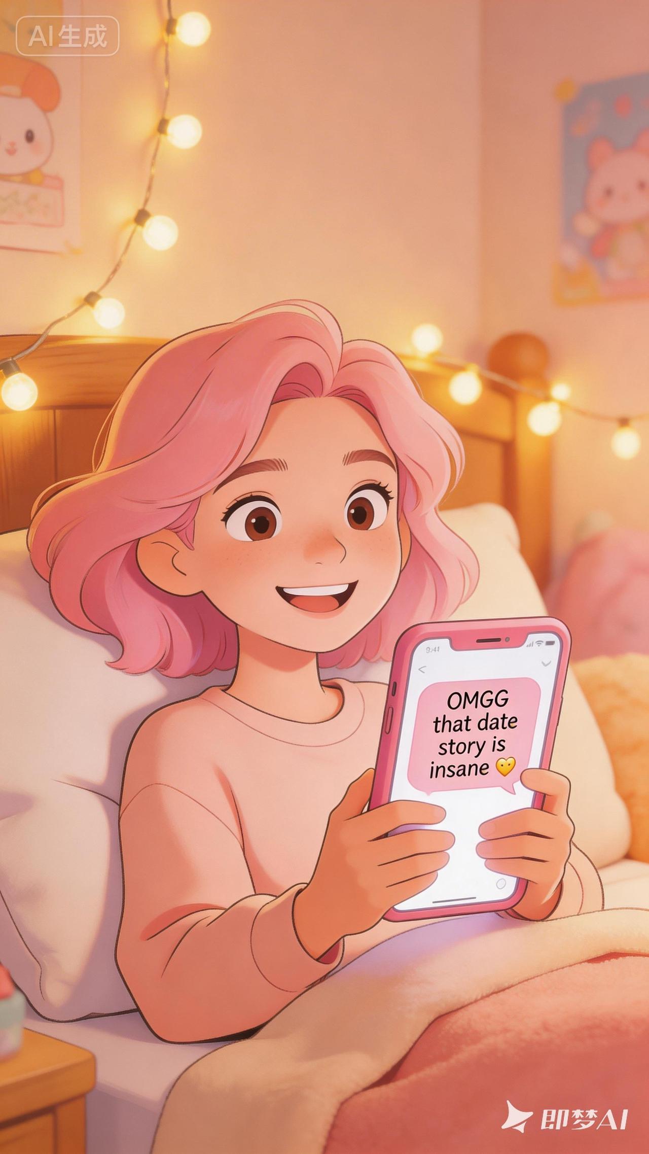 闺蜜
小丽与小美是很好的闺蜜，无话不谈。
一天晚上小美给小丽发信息：丽丽，我今天