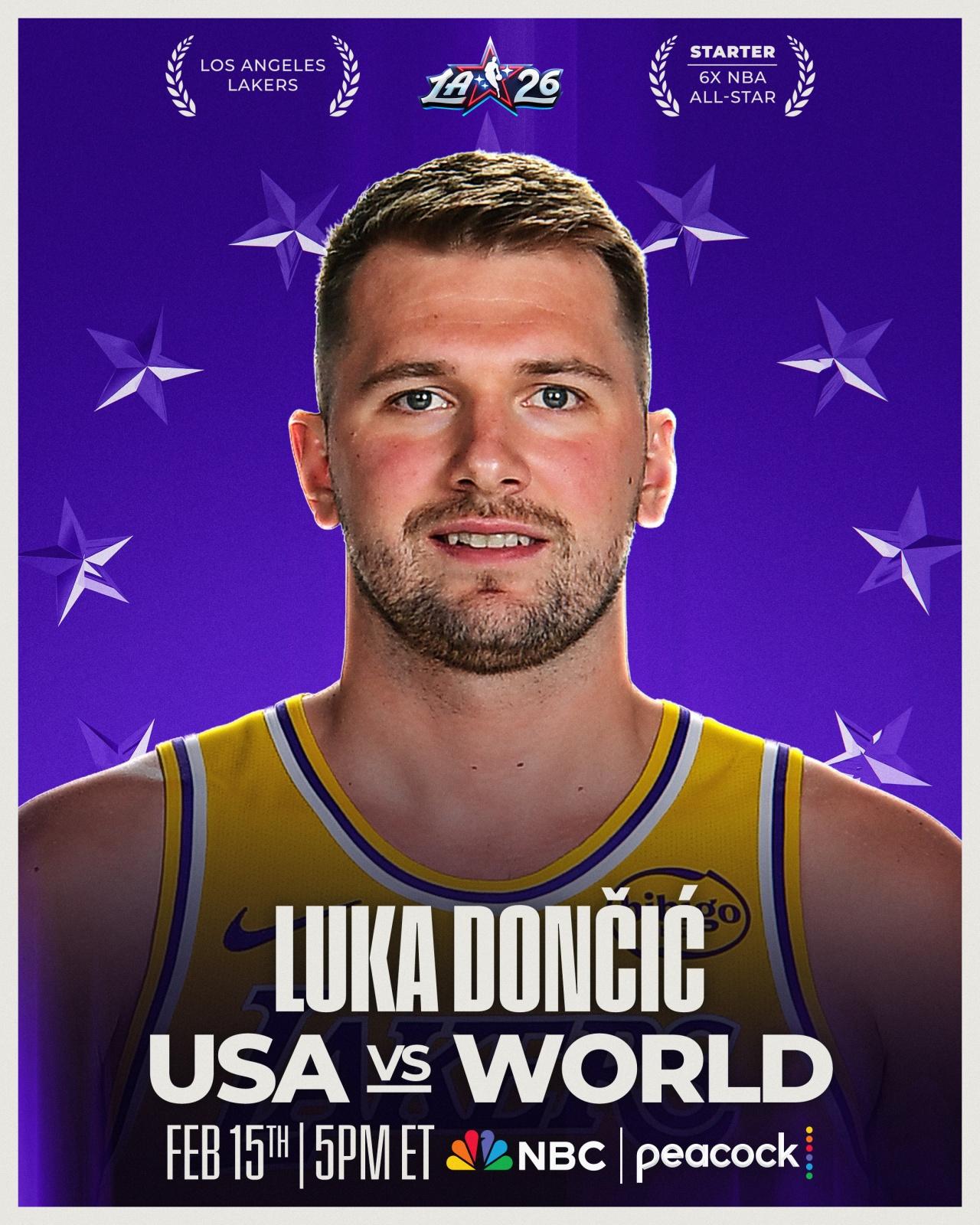 全明星最大赢家——湖人卢卡-东契奇！
千呼万呼始出来！2026全明星首发尘埃落定