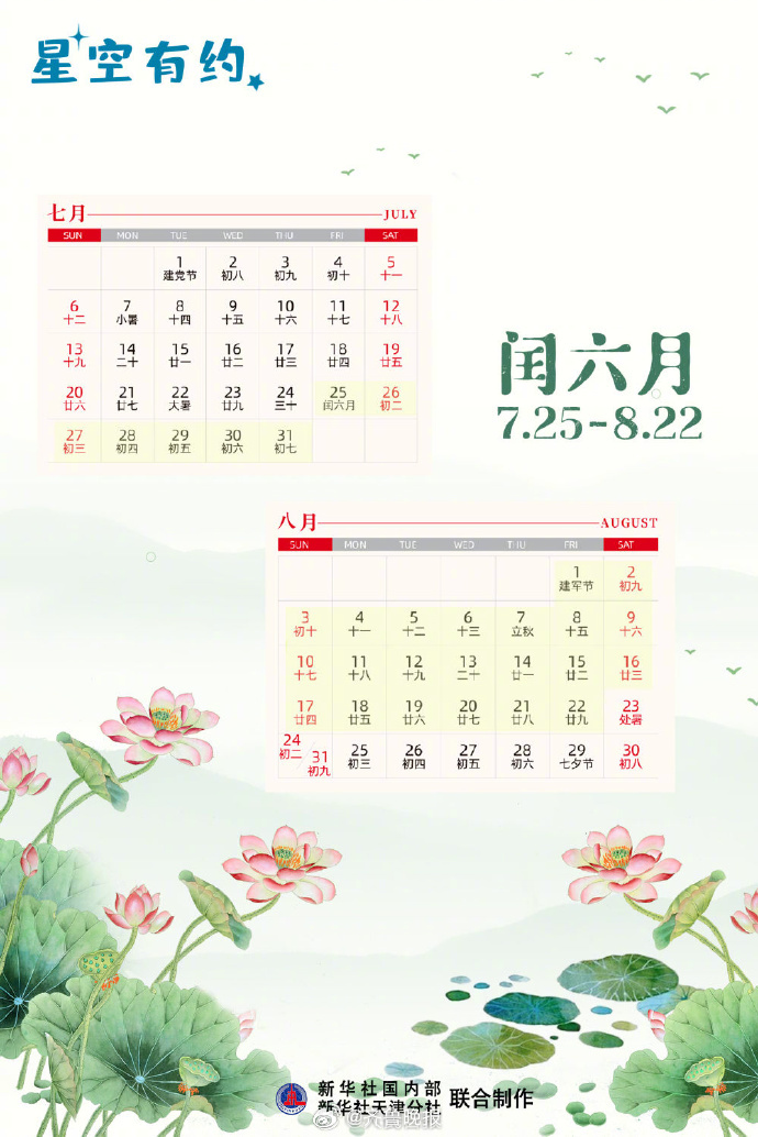 【科普帖！#为什么农历有闰六月#】#本世纪有6次闰六月# 7月24日是农历六月的