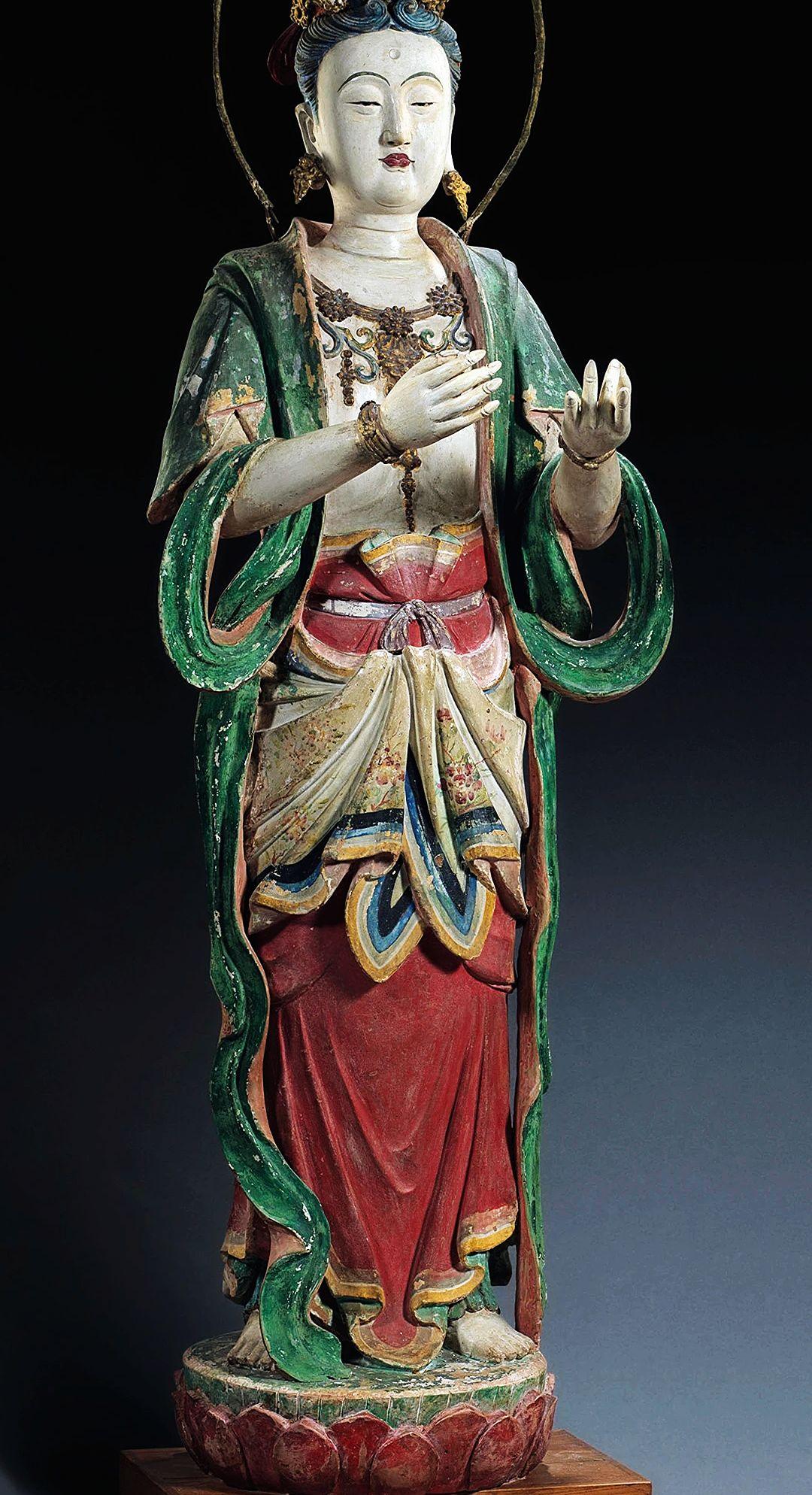 很多人都不知道，有一对绝美明代泥塑观音，
出自山西古寺，如今收藏在香港慈山寺！