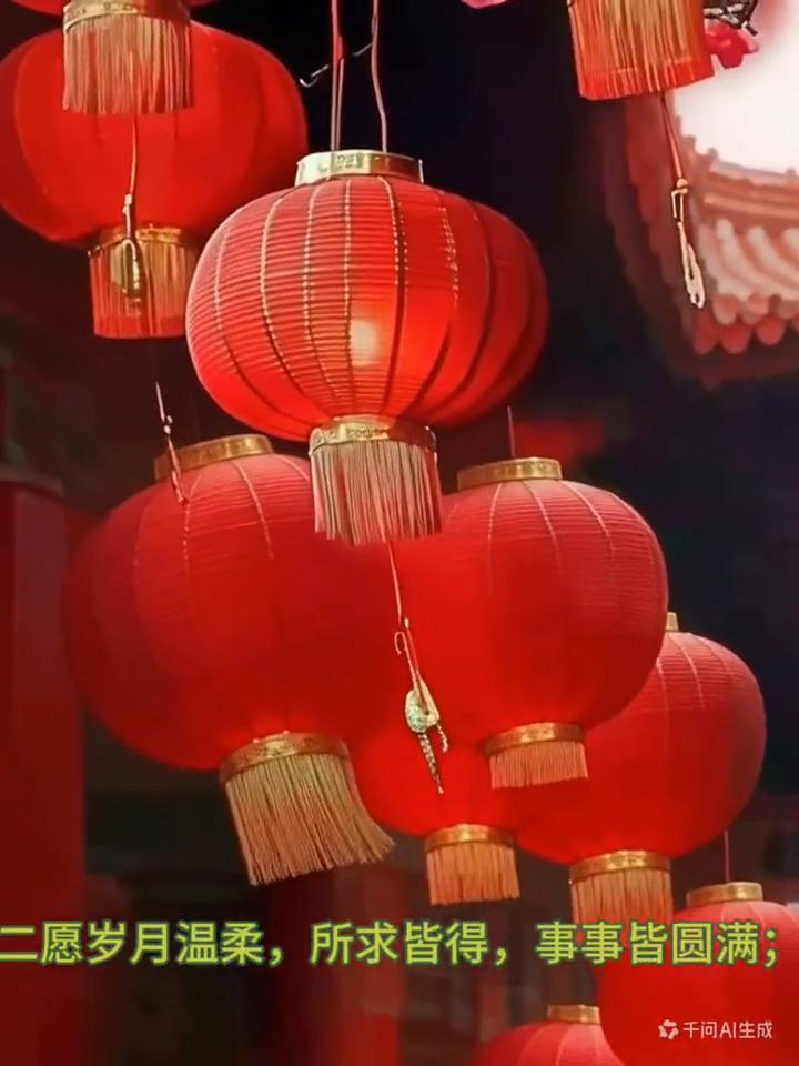 正月十四好事成双。
正月十四，试灯纳福。
·一愿家人安康，无病无灾，岁岁常相见。