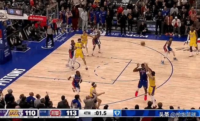 东契奇罪人啊

湖人110-113不敌活塞，9连胜惨遭终结，今天湖人又拼到了最后