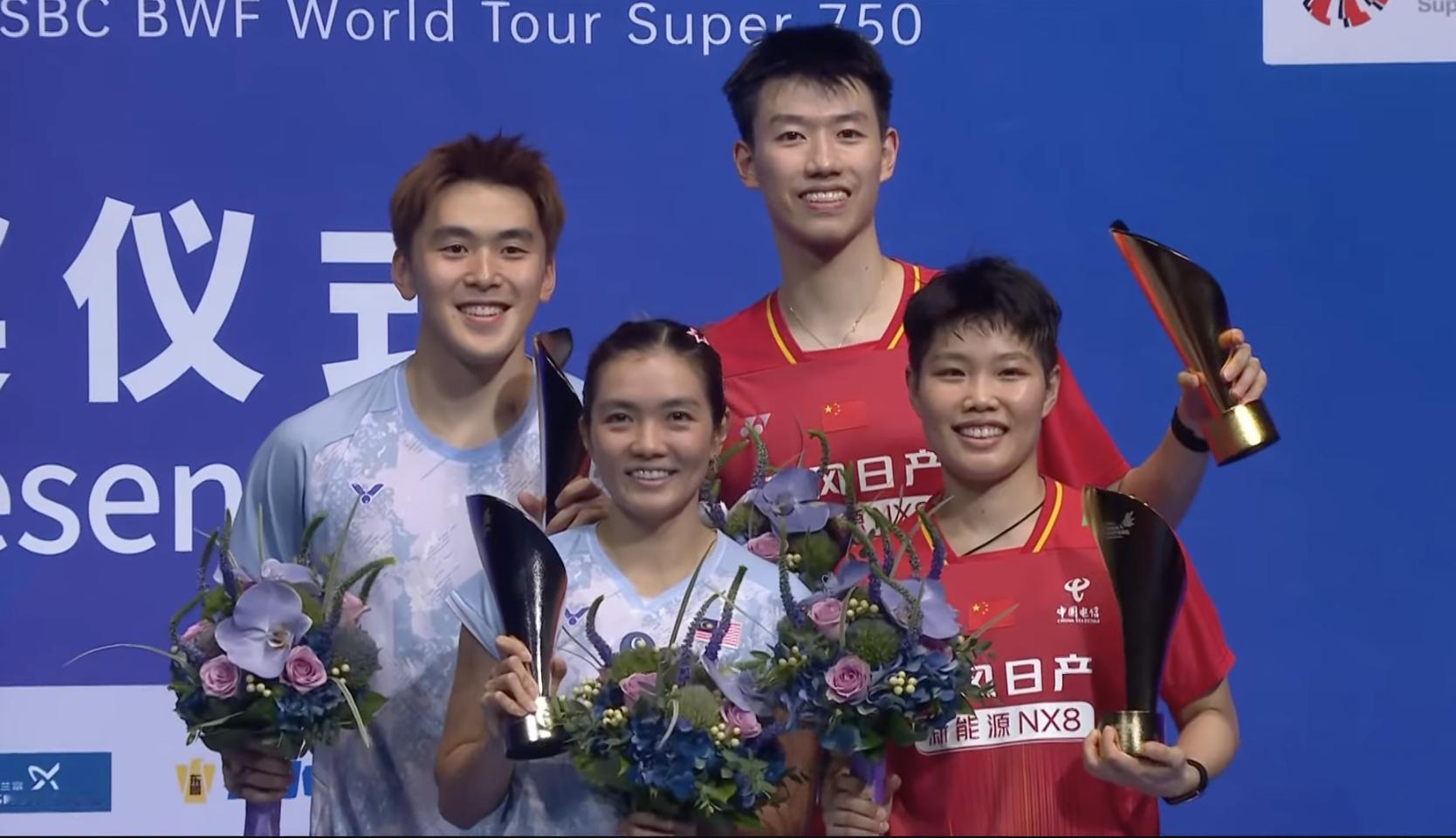 🏆混双冠军：冯彦哲/黄东萍🇨🇳🥈混双亚军：许邦荣/赖沛君🇲🇾恭喜四位