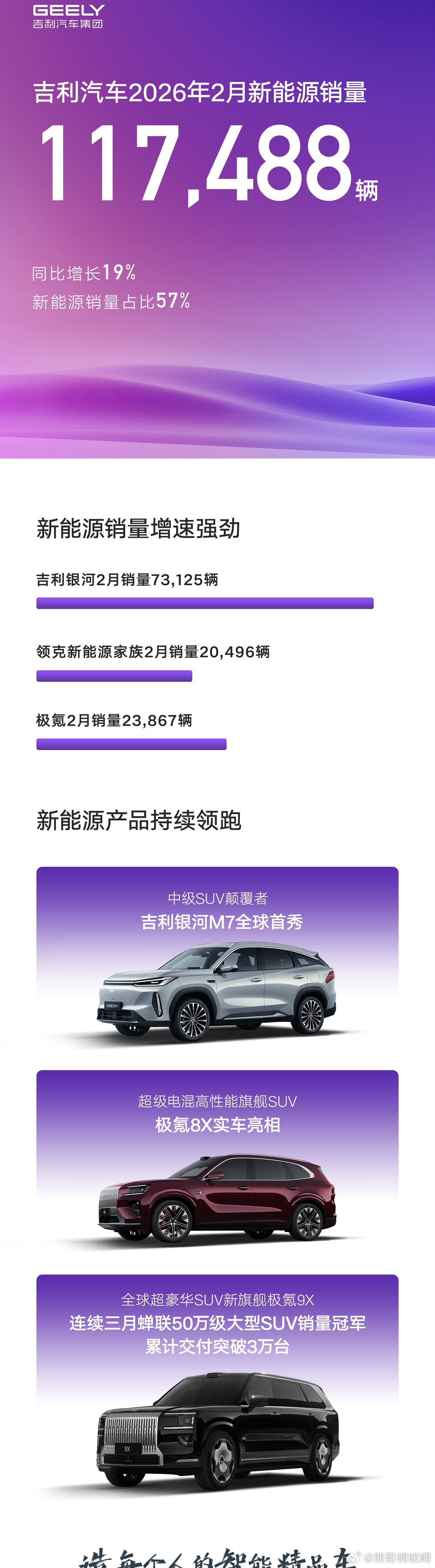 在行业传统淡季与新能源补贴退坡的双重压力下，吉利汽车2月销量不仅稳住了20.6万
