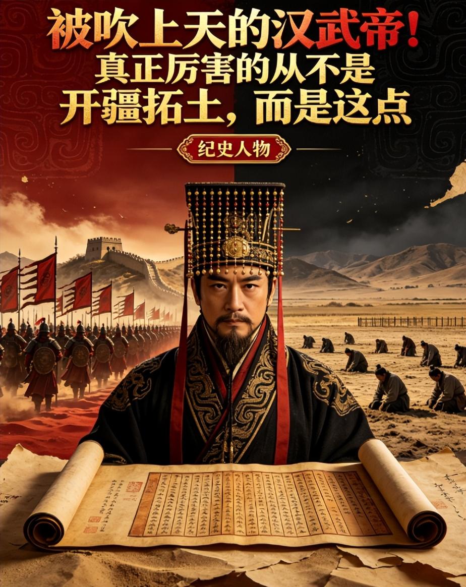 所有人都在吹汉武帝霸气无敌、横扫匈奴、打通丝路，是千古一帝。
但真正读懂历史的人