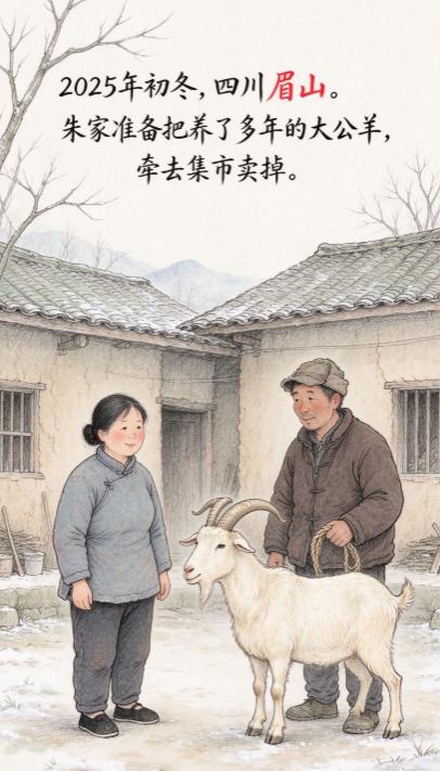 一只山羊被主人拉去集市宰杀，谁料临上车前，它竟突然双膝跪地，拼命向主人磕头求生！