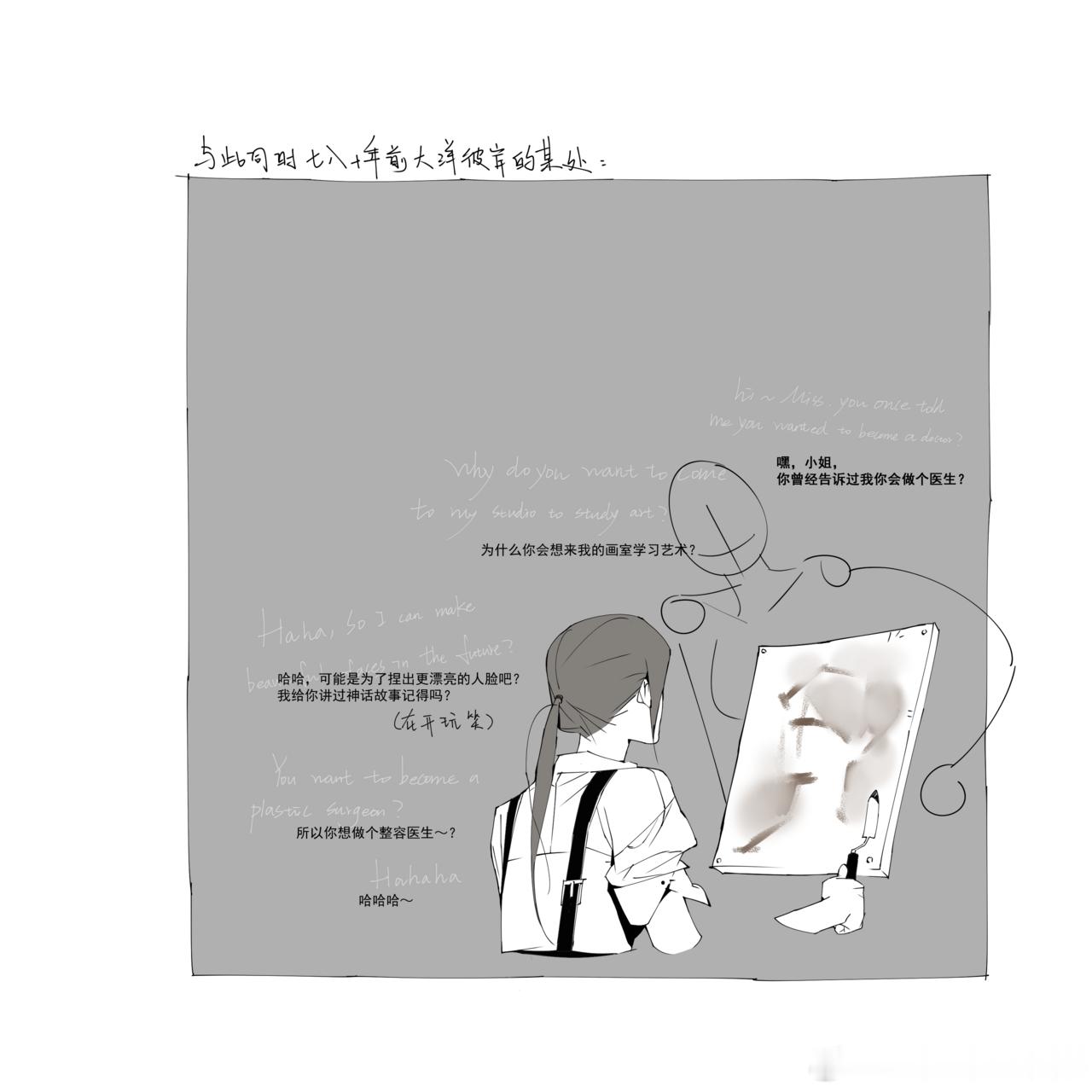 7490【捏造】此时彼时。趋同这个分镜咋回事突然被萌到了。 