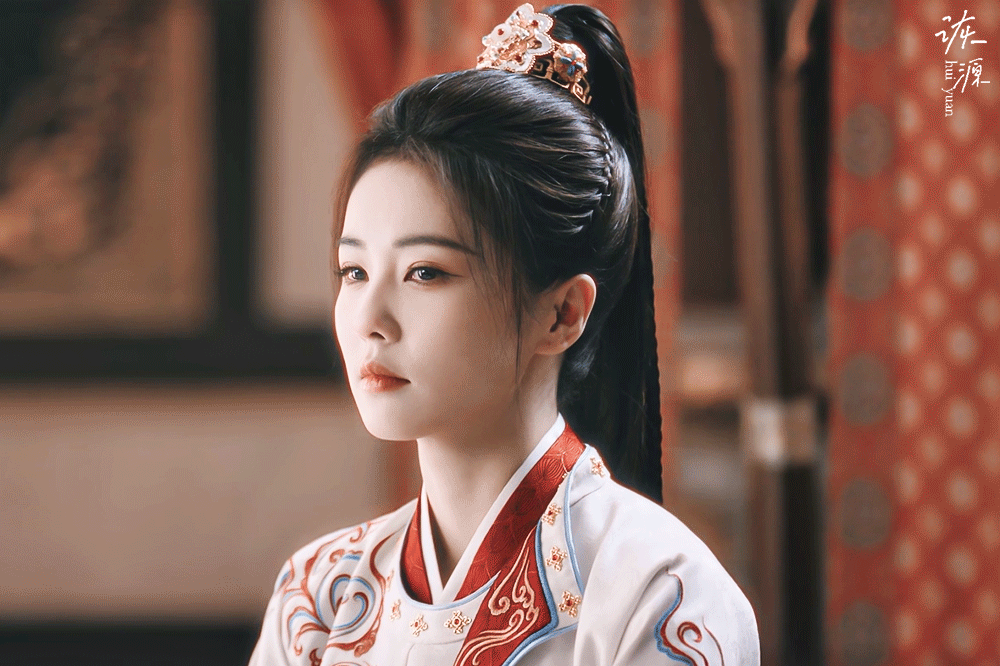 白鹿 《唐宫奇案》李佩仪 / 动图▷EP33-20 高马尾+白衣（白红）-宴会 