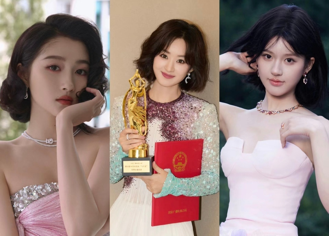 赵丽颖关晓彤赵露思都剪短发了，到底是谁模仿谁？ ​​​