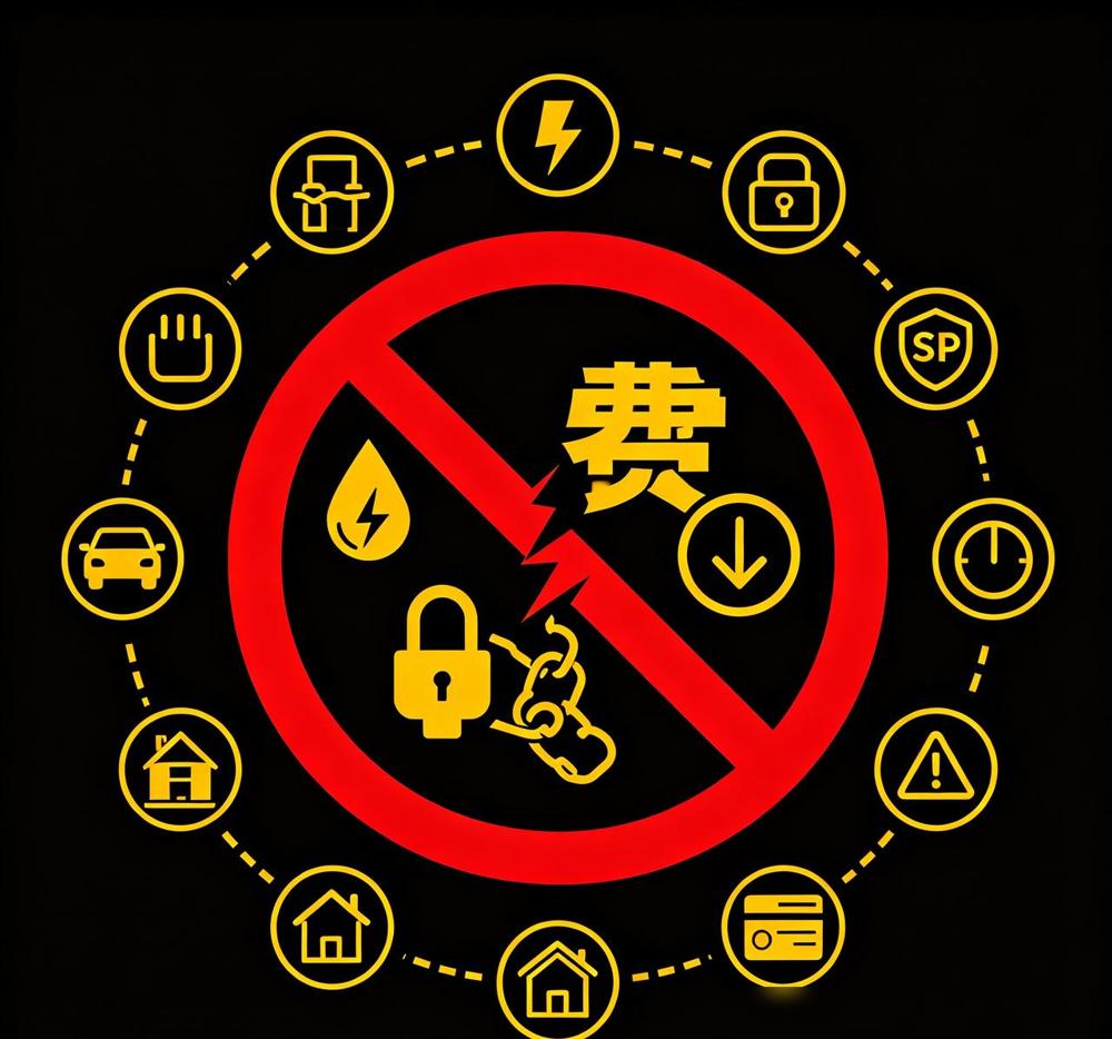 十种不能欠的费：1、欠电费（停电）2、欠医保费（停报销）3、欠燃气费（停气）4、