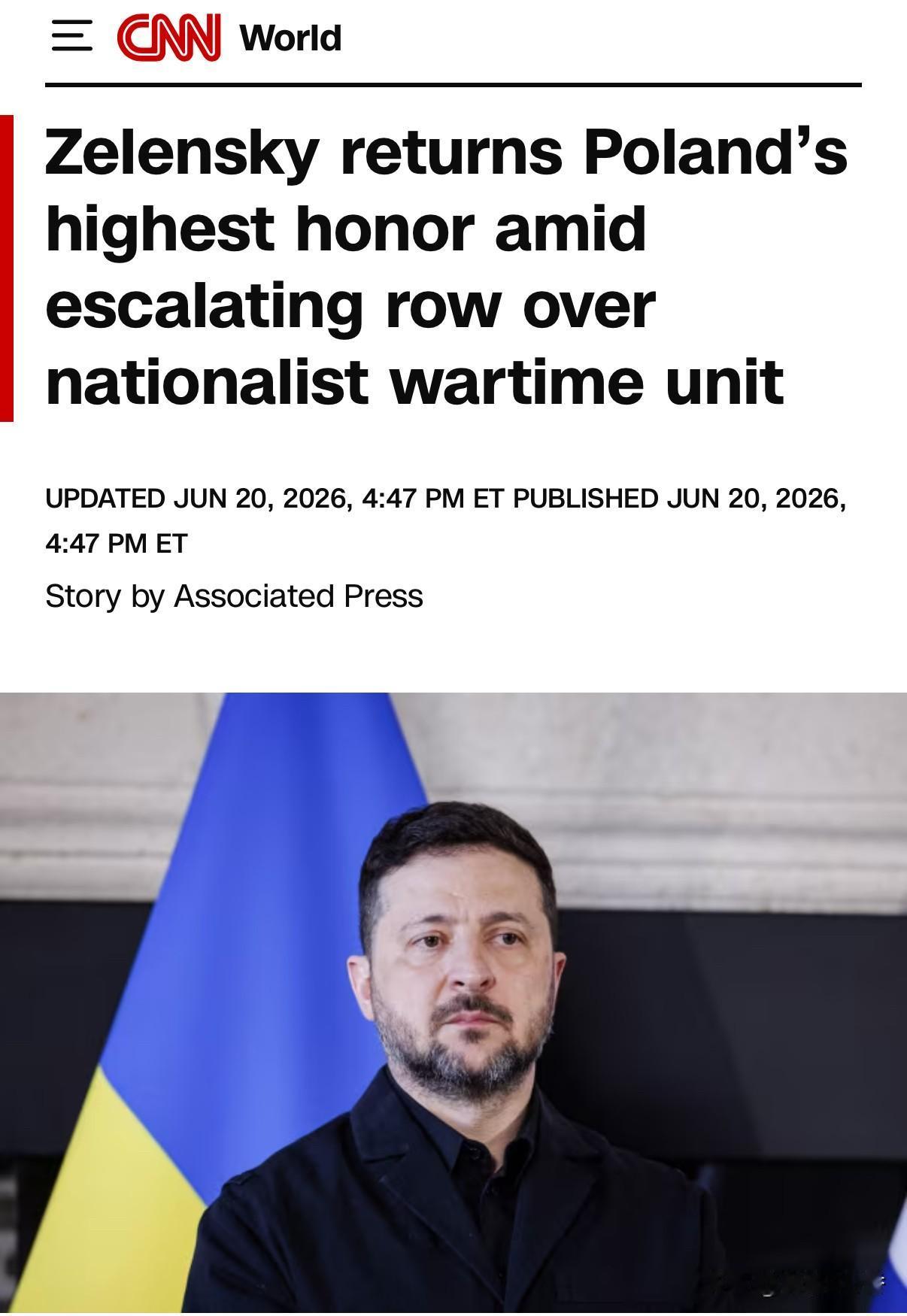 最近，波兰与乌克兰的关系有点不太和谐。起因是泽总说了有关二战时期的一些话，让波兰