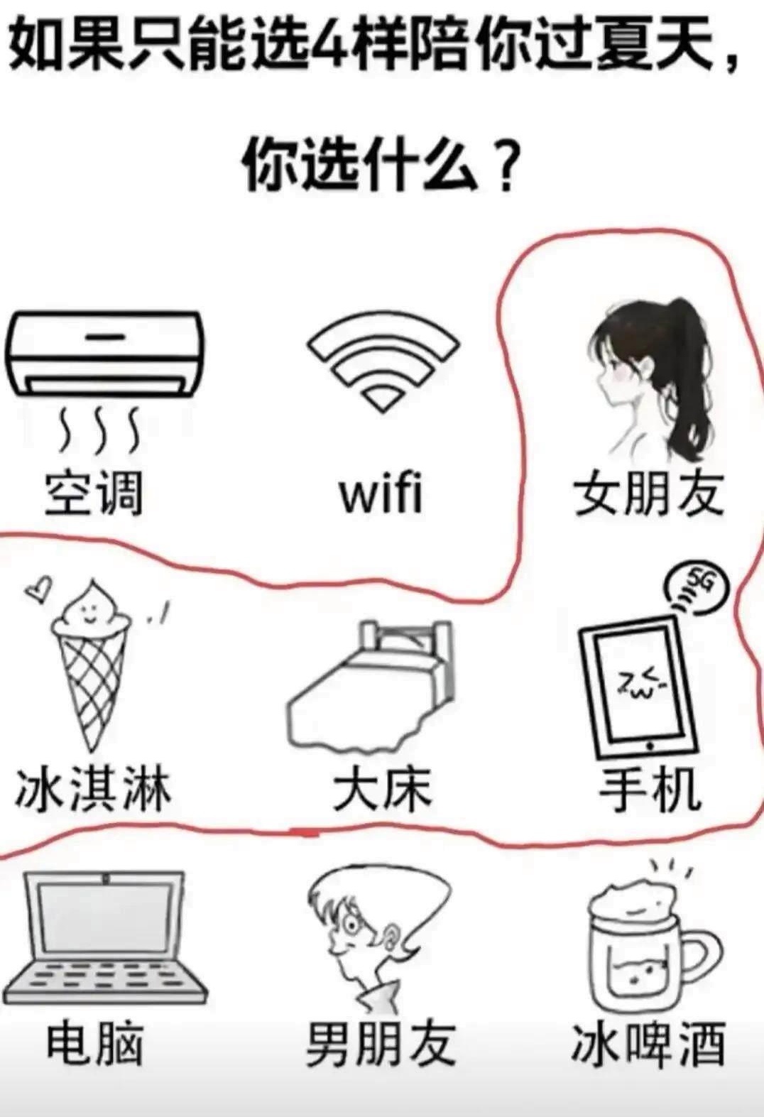 如果只能选4样陪你过夏天， 你选什么？ ​​​