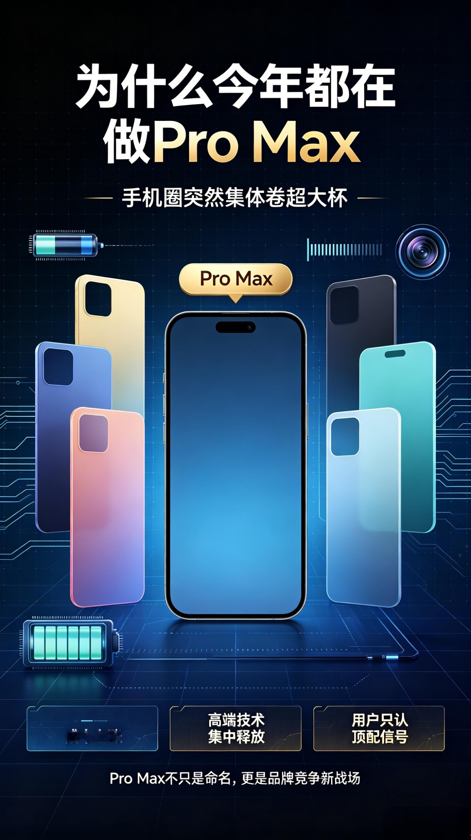 为什么今年都在做ProMax今年手机圈出现很有意思的现象，苹果、荣耀、小米、华为