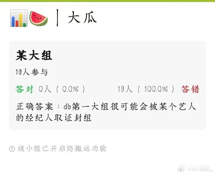 曝豆瓣第一大组可能会被取证封组 内娱大事件预警：🫘第一大组可能被封，以后吃瓜更