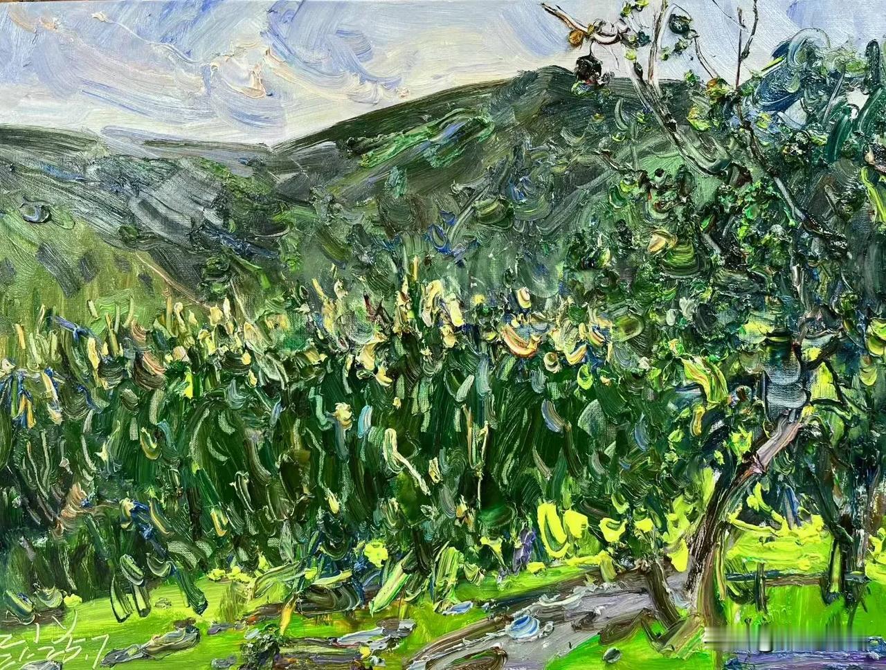 张继渝老师绘画作品欣赏
夏雨天的玉米地 布面油画 80x60cm