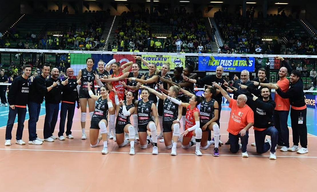 2025-2026欧冠小组赛，科内利亚诺首场3:2险胜泽仁体育(23:25/ 2